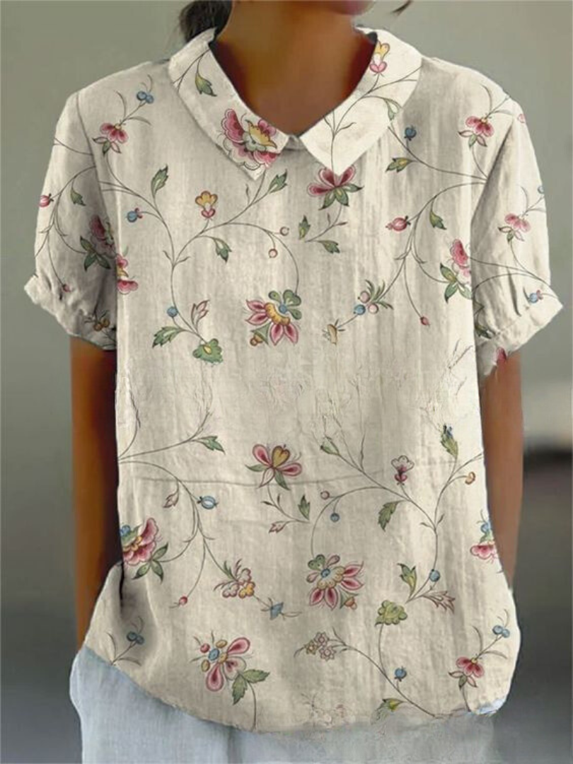 Flora Floral Shirt with flowers