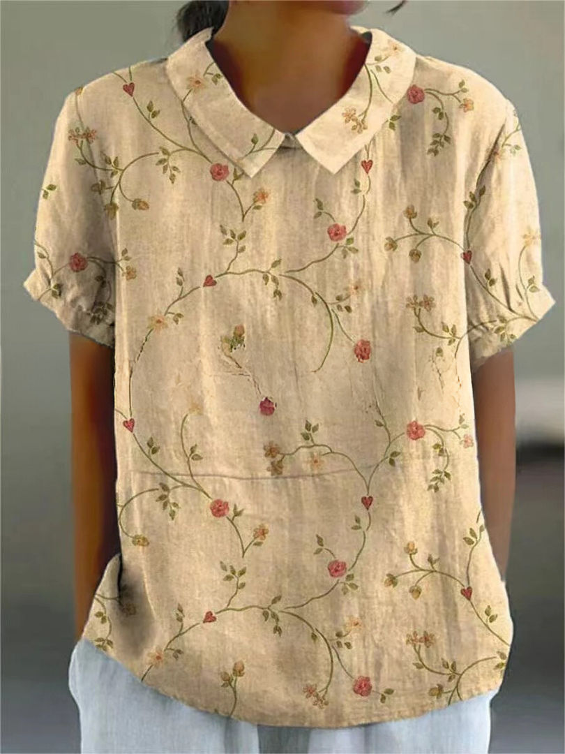 Flora Floral Shirt with flowers