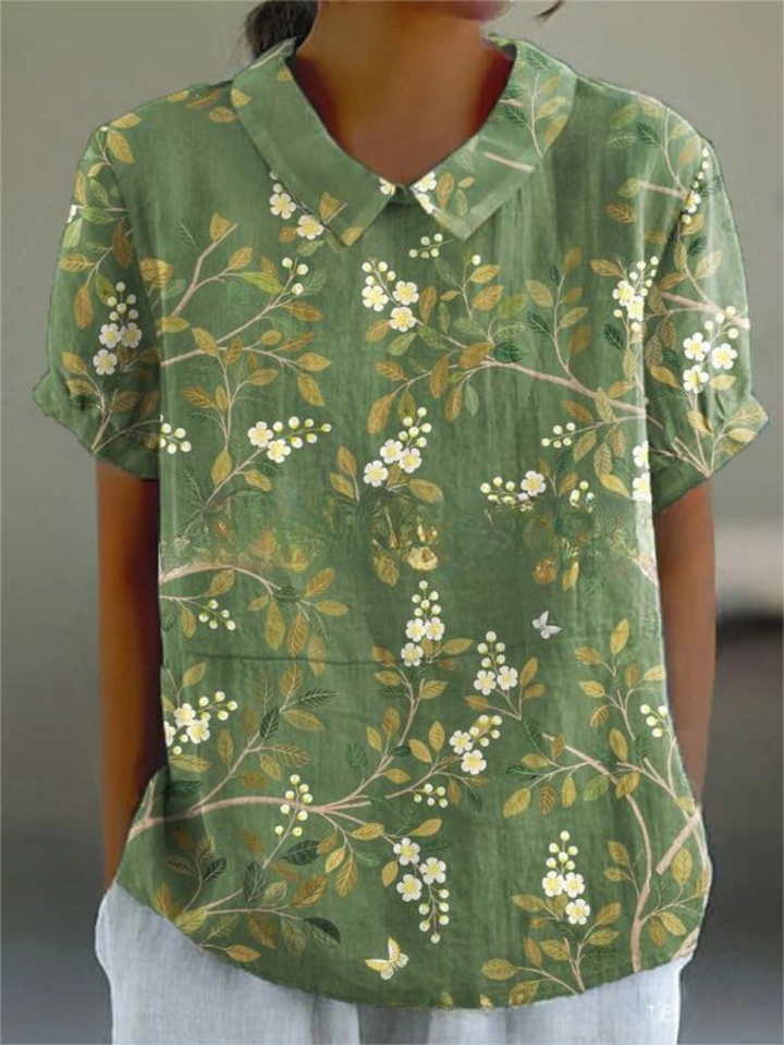 Flora Floral Shirt with flowers