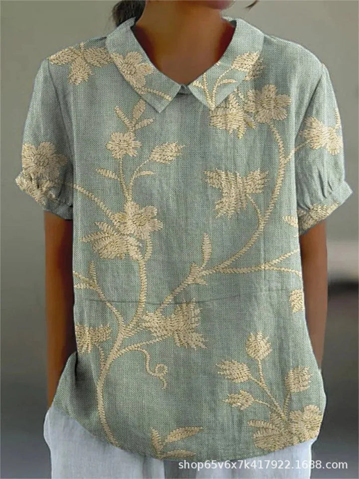 Flora Floral Shirt with flowers