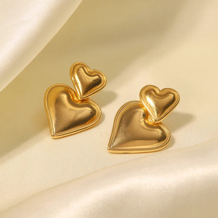 Valeska Heart-Shaped Earrings Old Money Style DRESS/ATELIER 