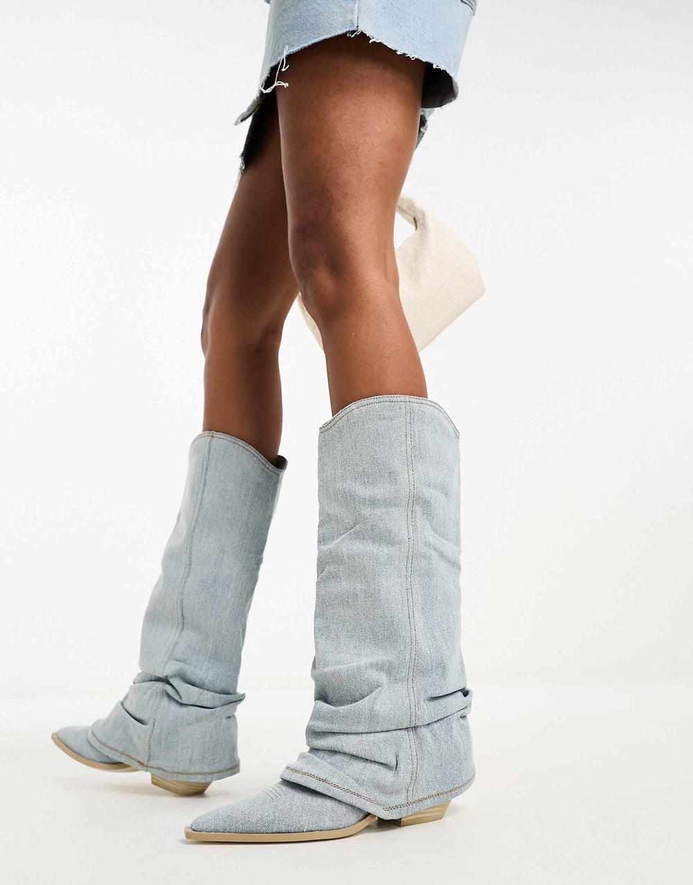 Oriana Knee-Length Denim Boots autumn DRESS/ATELIER 