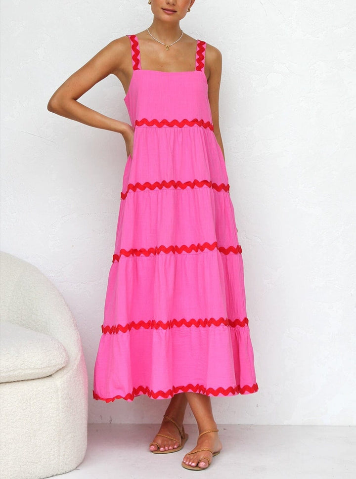 Inari Roze Midi Jurk Maxi Dresses JURKJESBOETIEK Roze S 