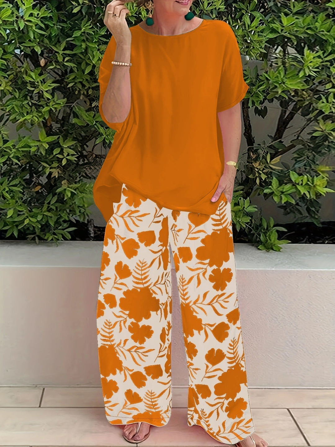 Bonnie ™ | Floral Wide-Leg Pants Set