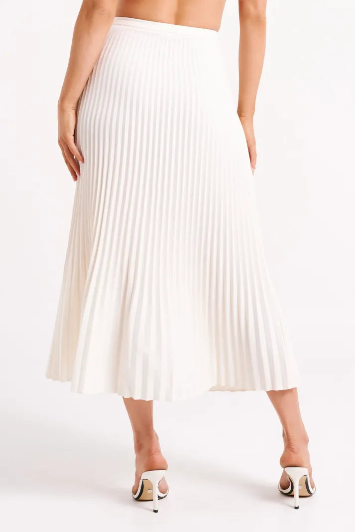 Jemma V-neck Pleated Skirt Set