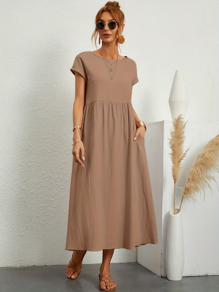 Celeste Elegant Casual Dress SOPHIE/CLAIRE Khaki S 