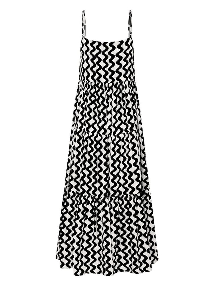 Nina Maxi Jurk met Split en Vierkante Halslijn Midi Dresses JURKJESBOETIEK 