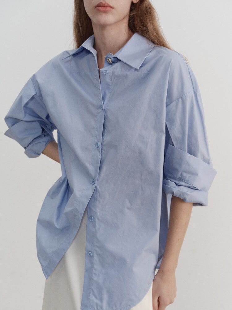 Maris™ - Minimalistisch Oversized Relaxed Shirt Shirts JURKJESBOETIEK Wit XS 