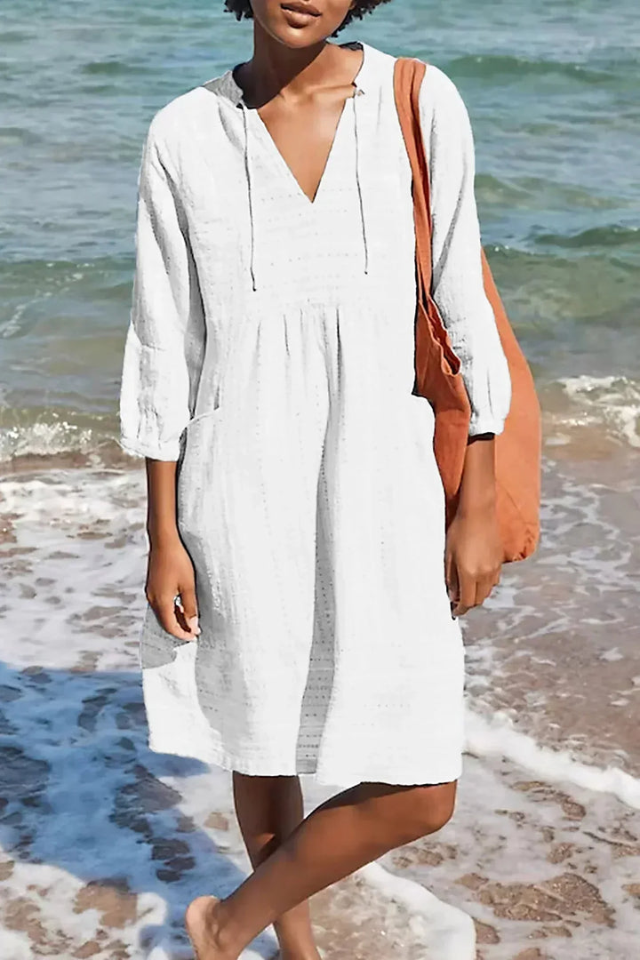 Hailey Elegant Linen Dress