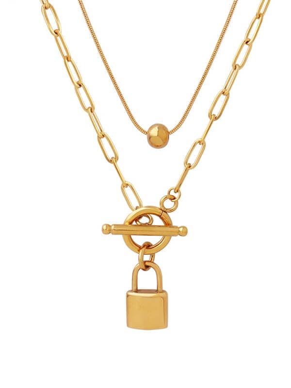 Fob Gold Necklace Necklaces DRESS/ATELIER 