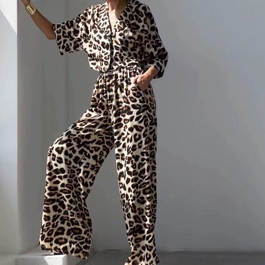 Fay Leopard print top and pants Pants Set JURKJESBOETIEK Leopard S 