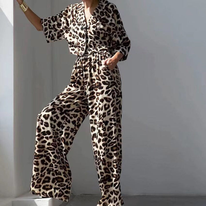 Fay Leopard print top and pants Pants Set JURKJESBOETIEK Leopard S 