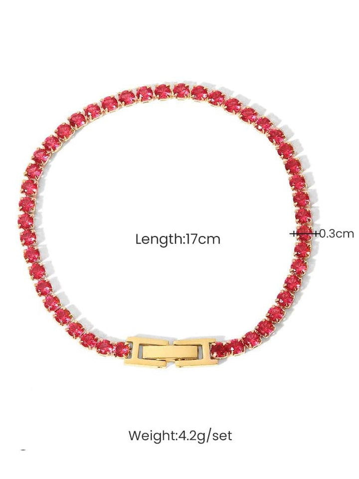 Tennis Bracelet - Raspberry Bracelets DRESS/ATELIER 