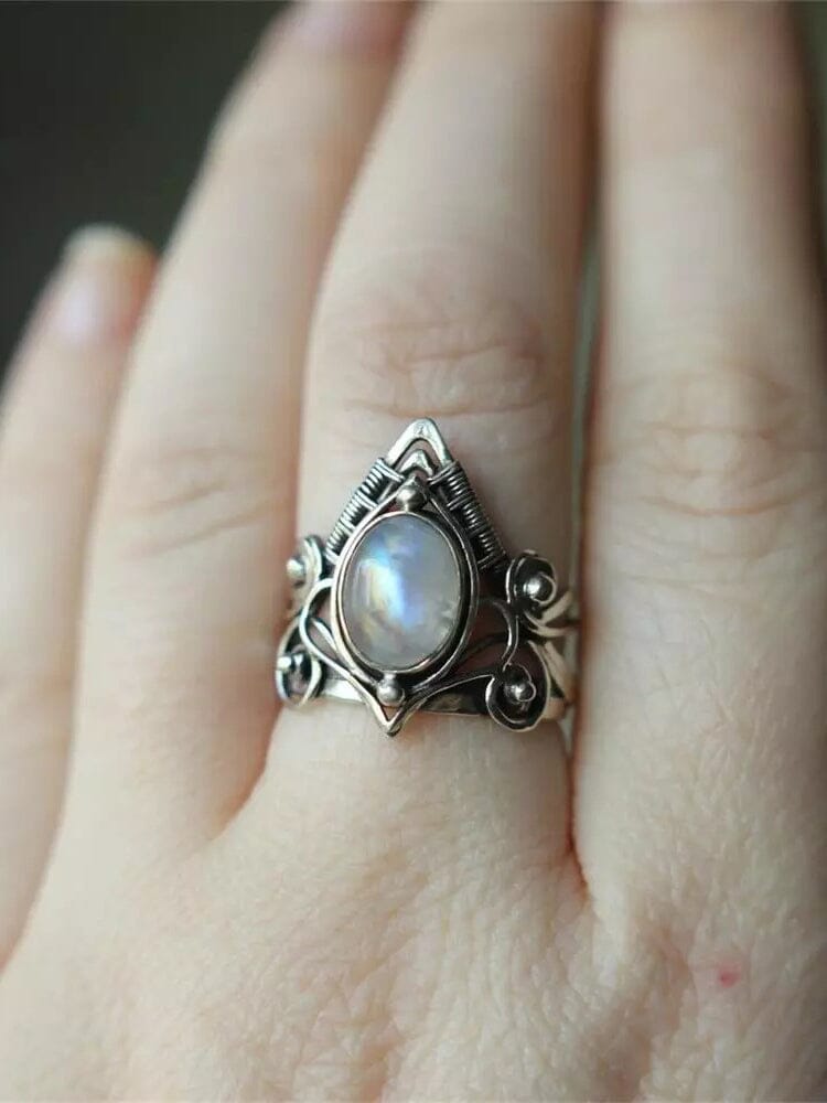 Vintage Moonstone Ring Rings DRESS/ATELIER Silver 