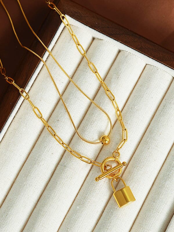 Fob Gold Necklace Necklaces DRESS/ATELIER 