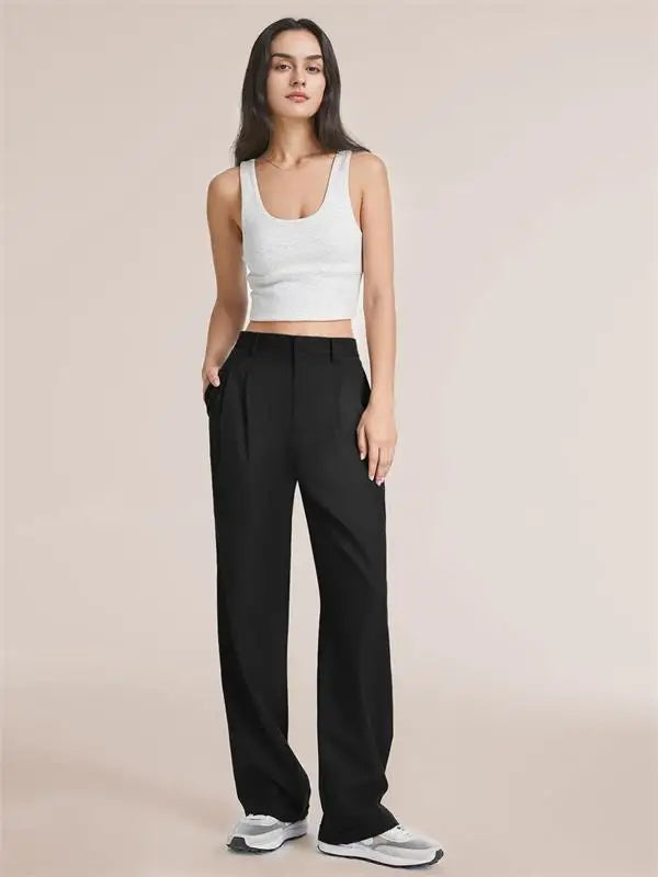 JULIA™ | Classy High Waist Pantalon MyGirlClub. Zwart S 