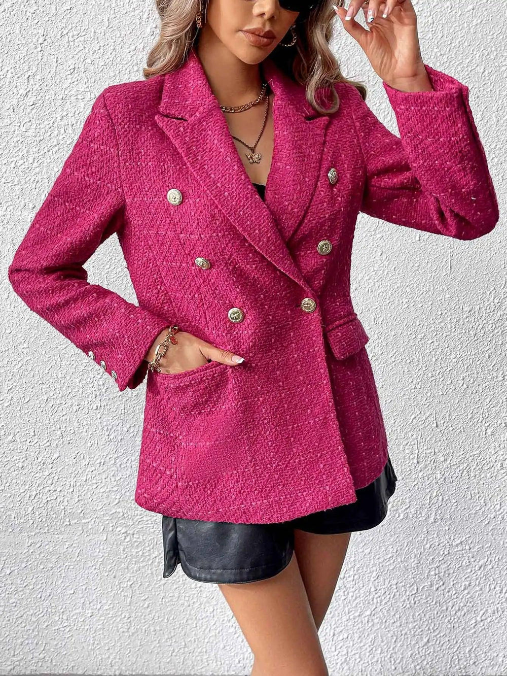 ISABELLA™ | Roze Tweed Blazer MyGirlClub. Roze XS 