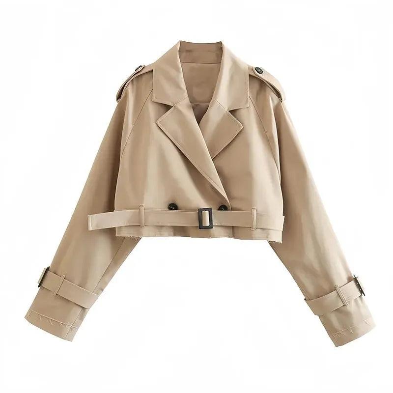 ISABELLA™ | Cropped Trench Jasje MyGirlClub. Beige XS 