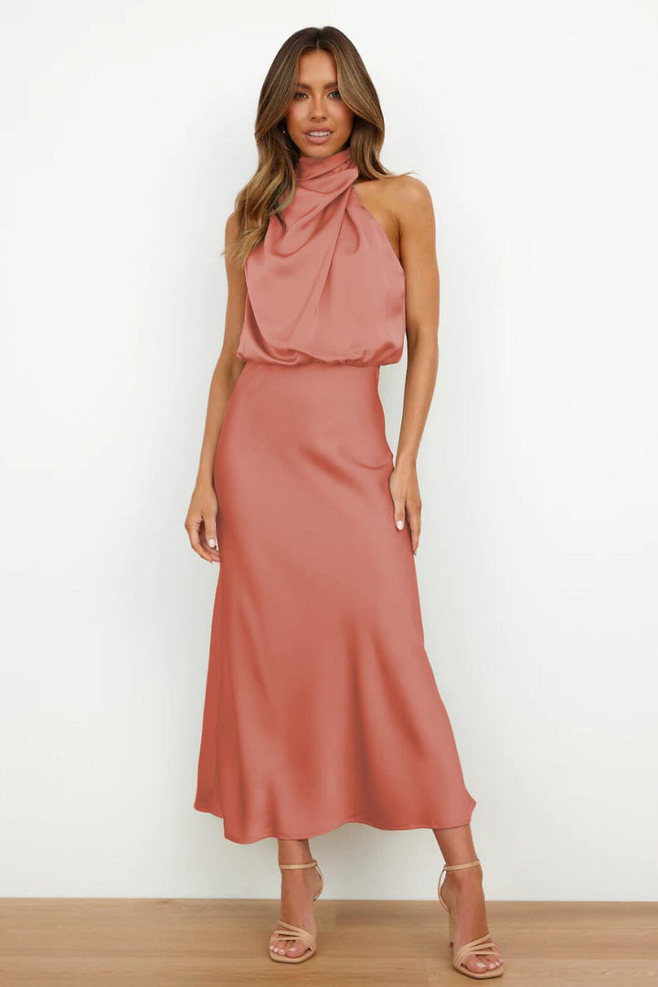 LARA™ | Elegante Zijden Jurk MyGirlClub. Rose XS 