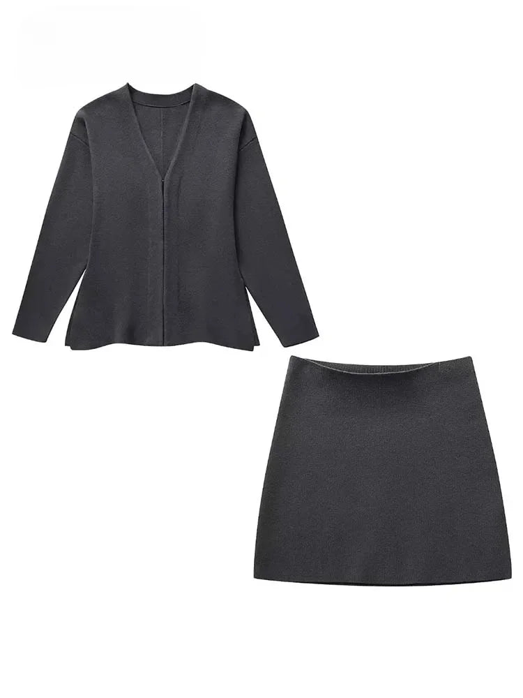 Leni Tailored Blazer & Skirt Two-Piece Set SOPHIE/CLAIRE Black S 