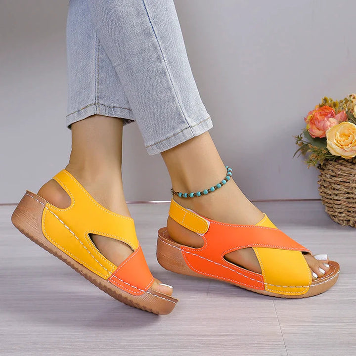 Jade Chic Orthopedic Sandals Shoes & Sandals SOPHIE/CLAIRE Red / Yellow 36 