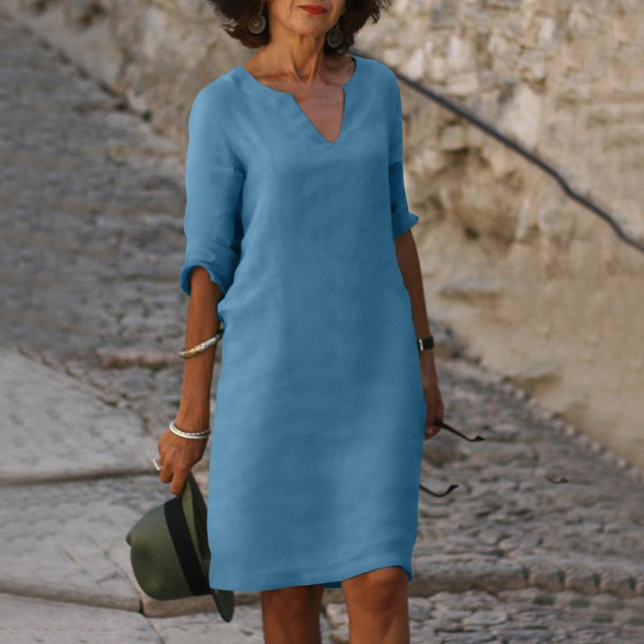 Jindie V-neck Belly Covering Dress