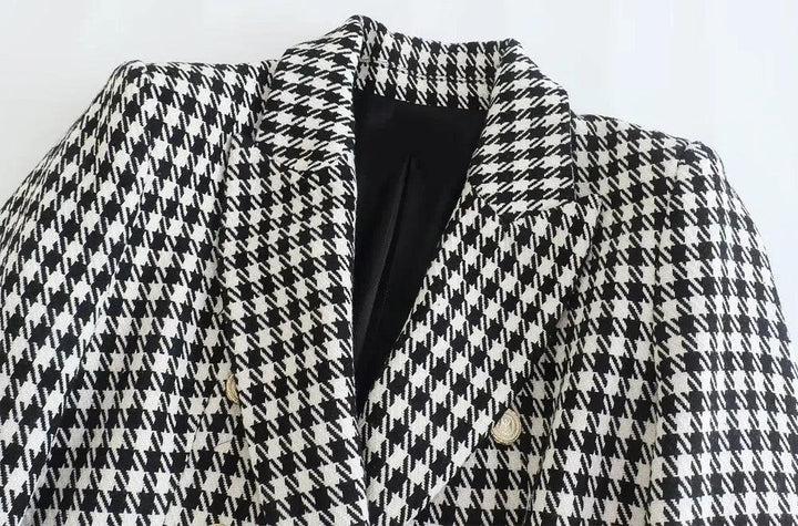 ISABELLA™ | Vintage Zwart-Wit Blazer MyGirlClub. 