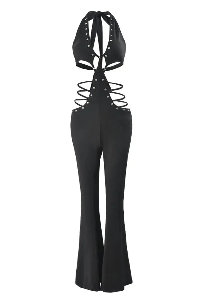 Acy Halter Cut-out Jumpsuit