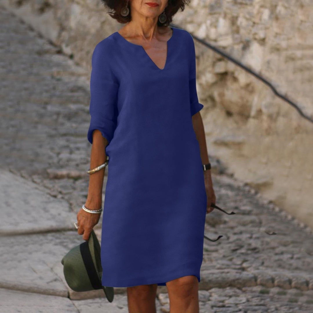 Jindie V-neck Belly Covering Dress