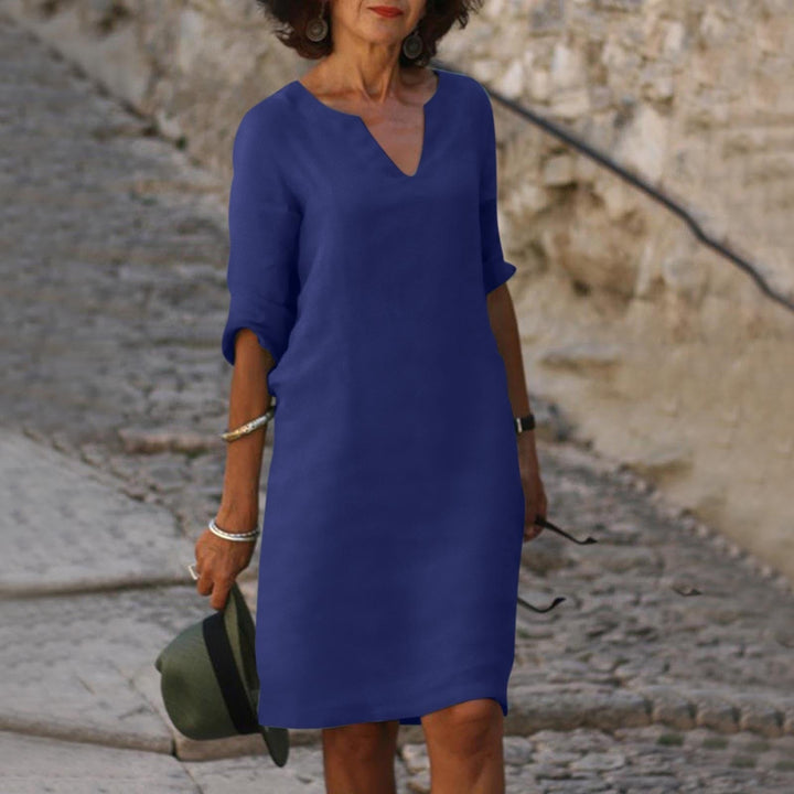 Jindie V-neck Belly Covering Dress