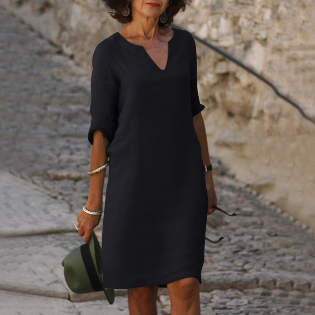 Jindie V-neck Belly Covering Dress