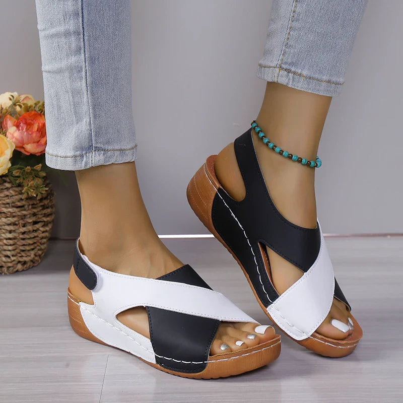 Jade Chic Orthopedic Sandals Shoes & Sandals SOPHIE/CLAIRE Black / White 36 