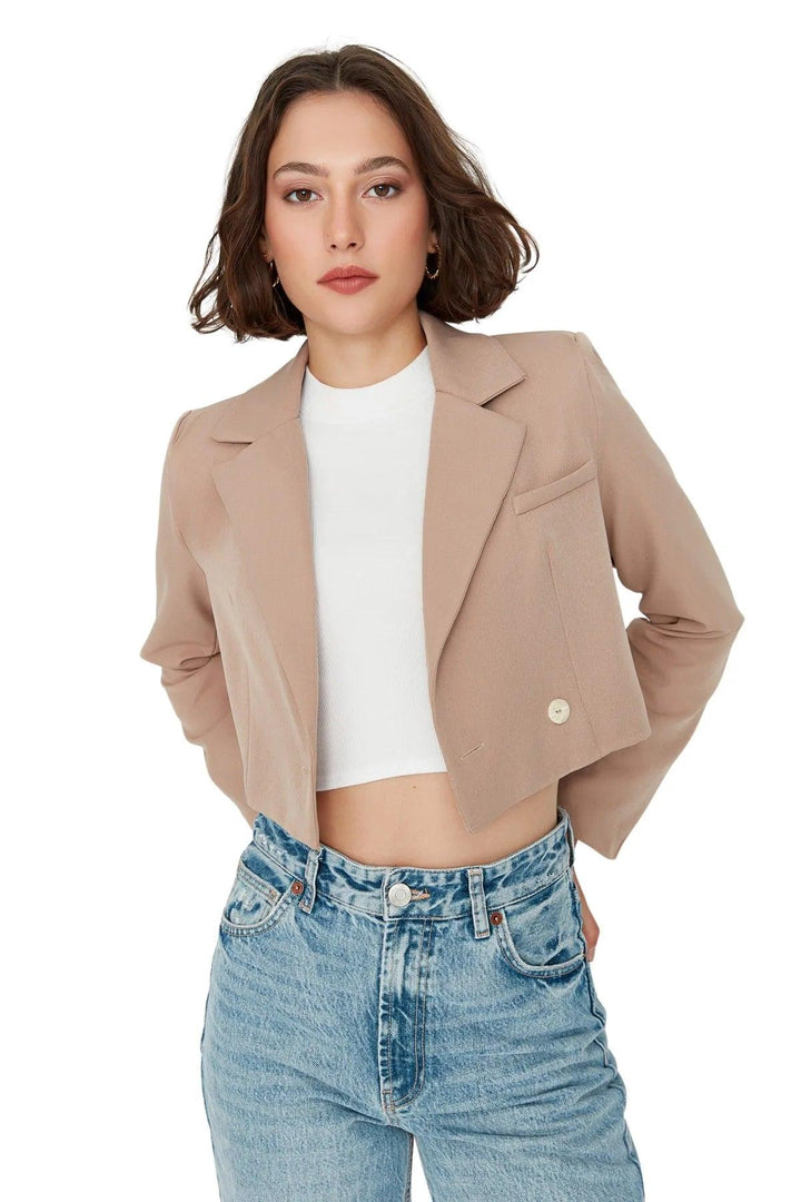 ISABELLA™ | Cropped Blazer MyGirlClub. Beige 32 