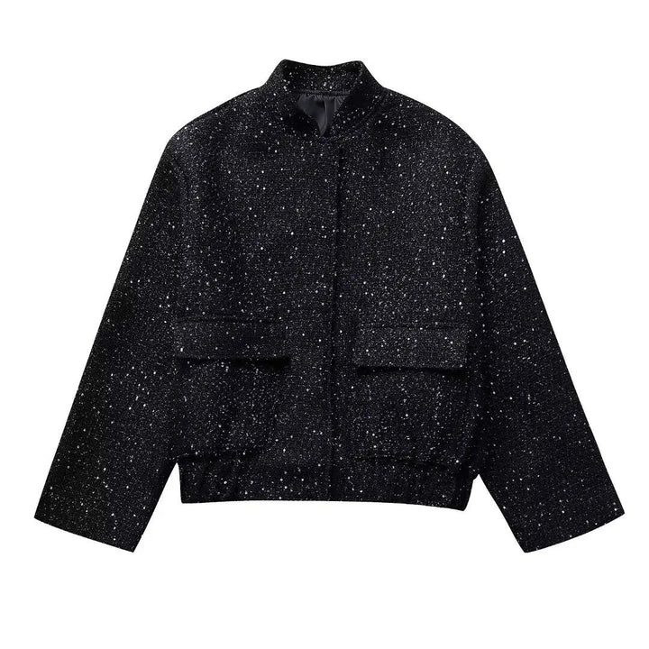 Aelith Sequins Embroidered Jacket autumn DRESS/ATELIER Black 4 - 6 (XS) 