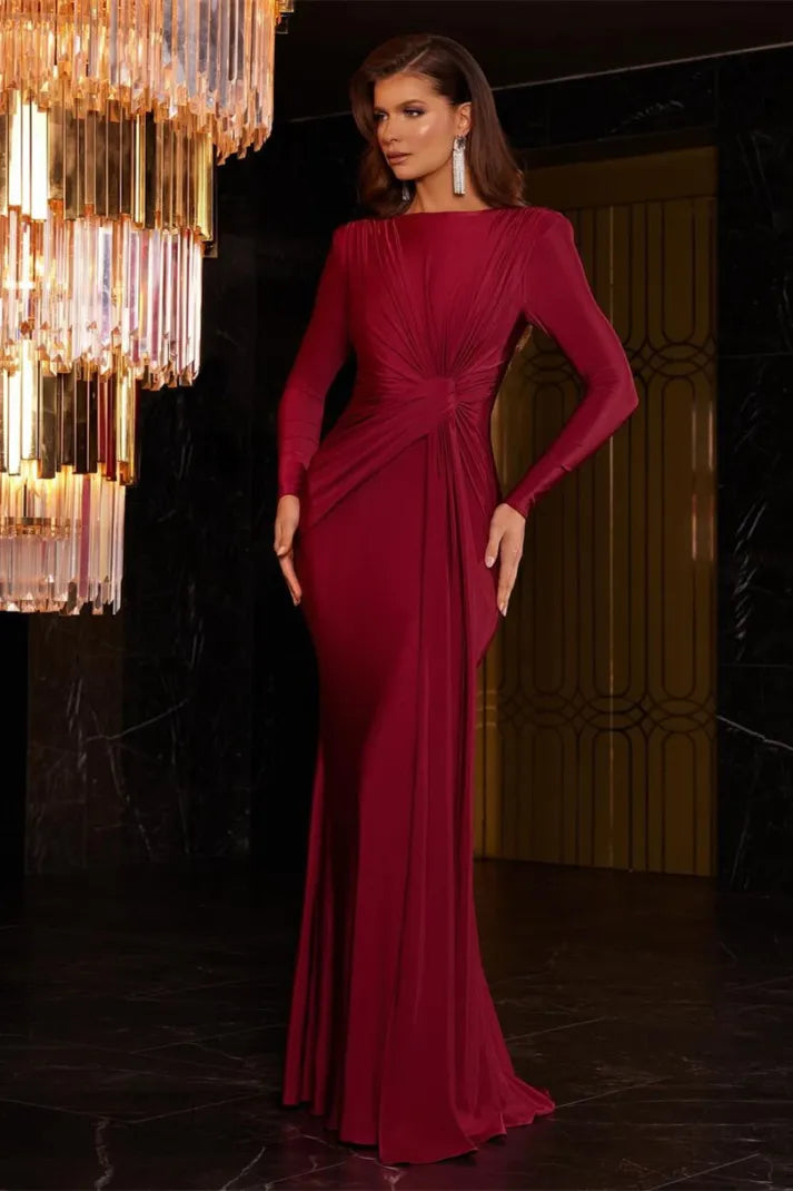 Michaela Long Sleeve Twist Front Maxi Dress