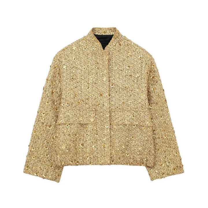 Aelith Sequins Embroidered Jacket autumn DRESS/ATELIER Gold 4 - 6 (XS) 