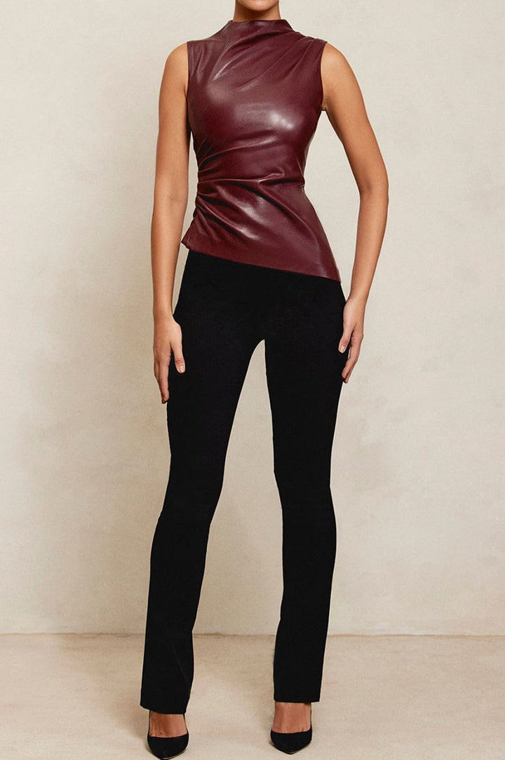 Solana Luxe Slim-fit Leather Top autumn DRESS/ATELIER 