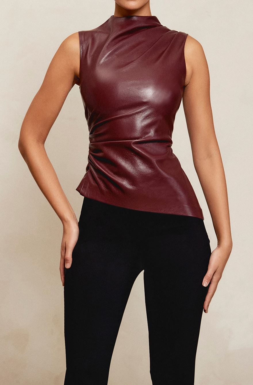 Solana Luxe Slim-fit Leather Top autumn DRESS/ATELIER 