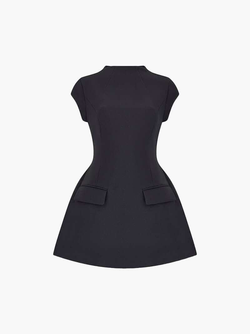 Ella Mini Demure Dress Dresses DRESS/ATELIER Black XS 