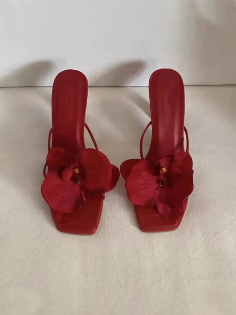 Flower Heels shoes DRESS/ATELIER Red 36 