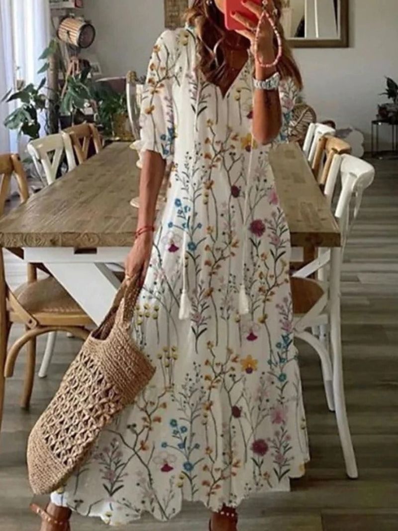 Tayla Summer Dress with Floral Print