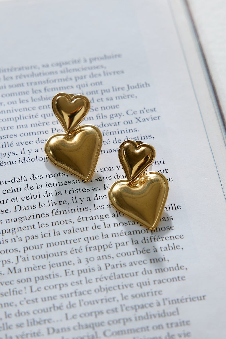 18k Gold Plated Coated Love Earrings Gold Earrings DRESS/ATELIER 