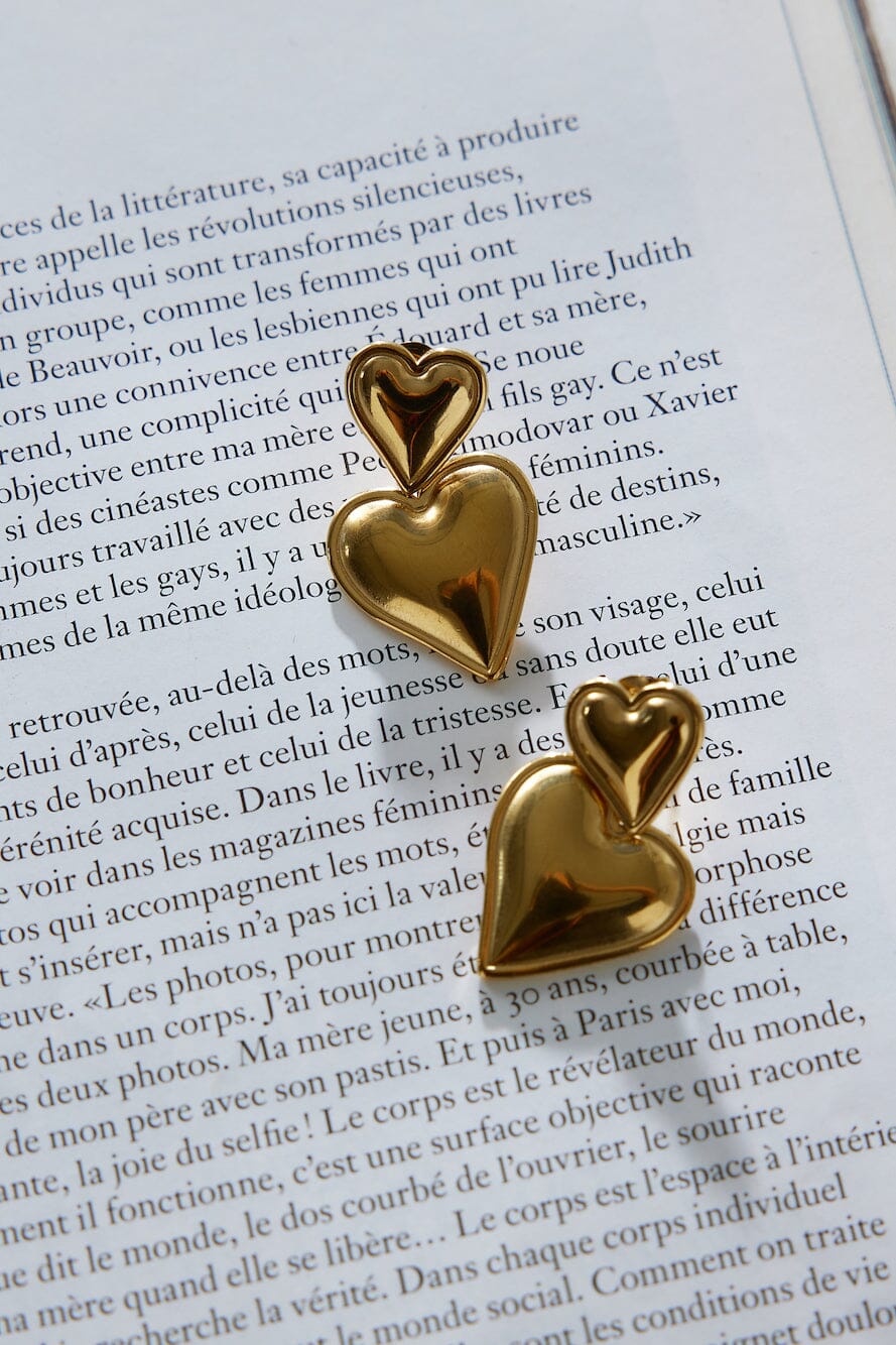 18k Gold Plated Coated Love Earrings Gold Earrings DRESS/ATELIER One Size 