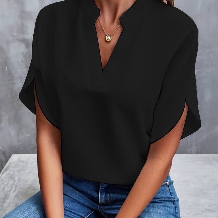 Nina| Elegante Lichtgewicht Blouse MyGirlClub. Zwart S 