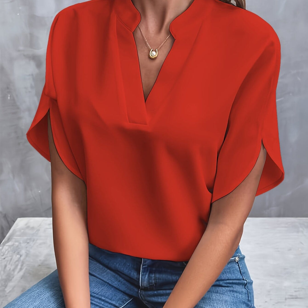 Nina| Elegante Lichtgewicht Blouse MyGirlClub. Rood S 