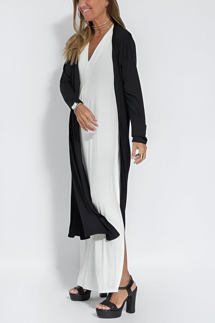 Hannah Elegant Long Dress & Matching Cardigan