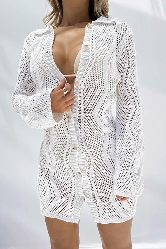 KIM™ | Gehaakte Button-up Cover-Up JURKJESBOETIEK 