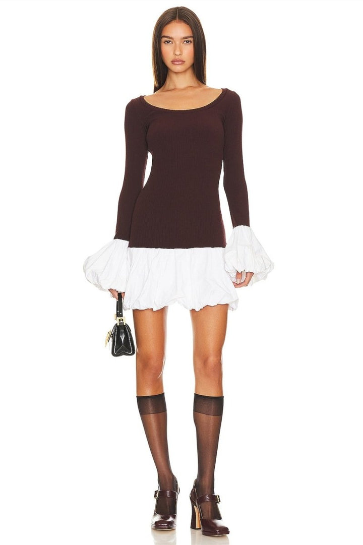 Catherine Sleeves Knit Mini Dress