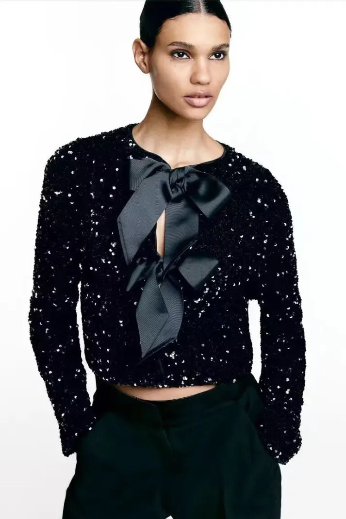 Adeline Bow-tie Crop Top