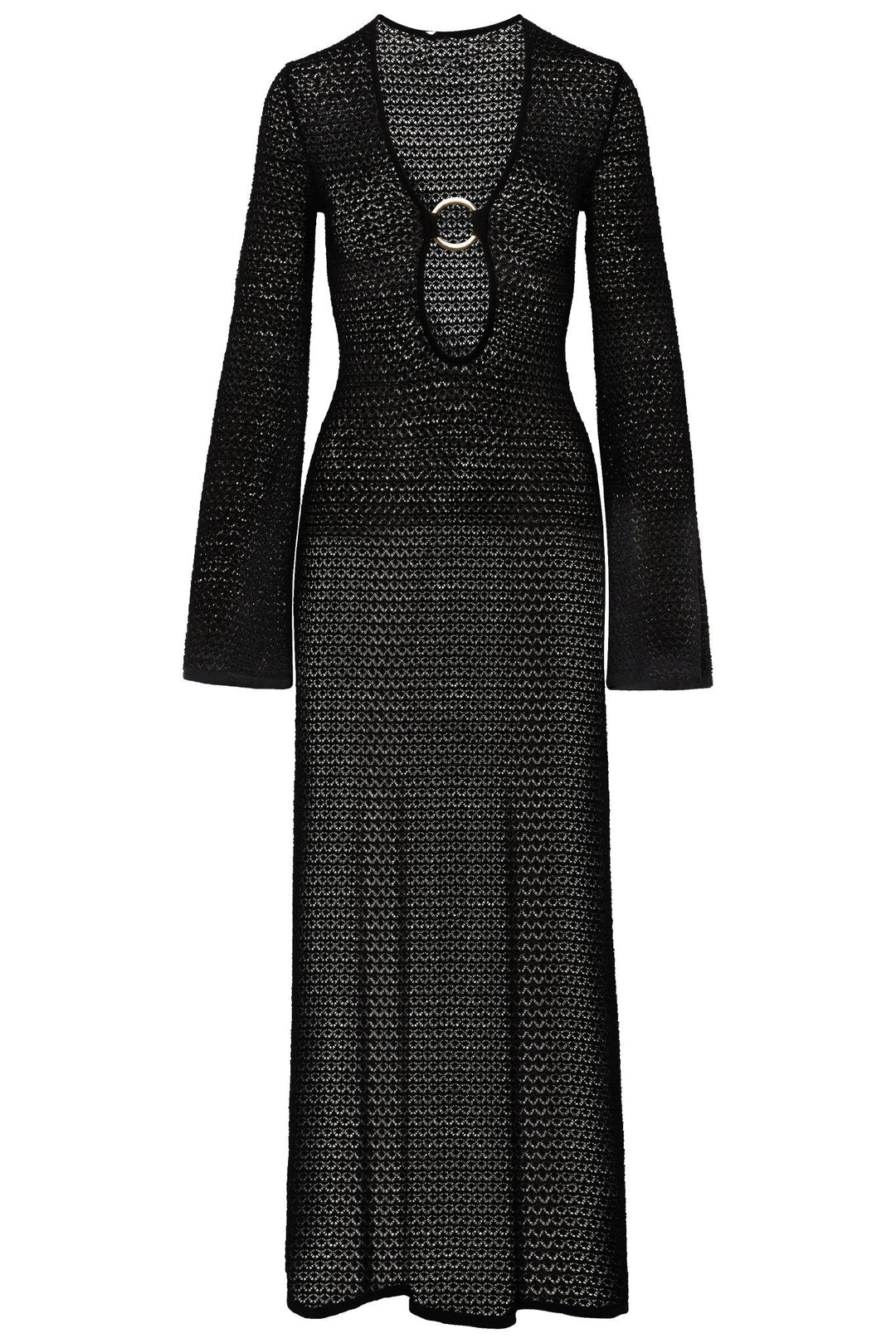 Candice V-neck Crochet Knit Maxi Dress